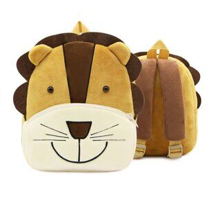 Cute Animal Plush Backpack for Toddlers Kids Gift Bag ( lion )